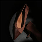 Damen spitze Pumps mit elegantem Veloursleder R&B