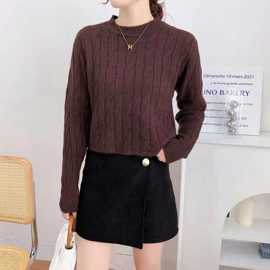 Damen Grobstrickpullover mit strukturiertem Muster und lässigem Schnitt R&B