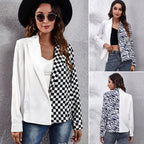 Damen Blazer mit asymmetrischem Karomuster und elegantem Schnitt R&B