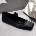 Damen Ballerinas mit elastischem Riemen und quadratischer Zehenform R&B