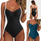 Damen Einteiliger Badeanzug mit elegantem Schnitt und verstellbaren Trägern R&B