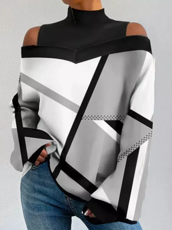 Damen Oversized Pullover mit angesagtem Grafik-Design R&B