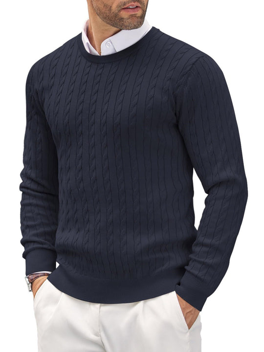 Herren Strickpullover mit Fischgratmuster R&B