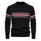 Herren Strickpullover mit innovativem Zopfmuster und stilvollen Akzenten