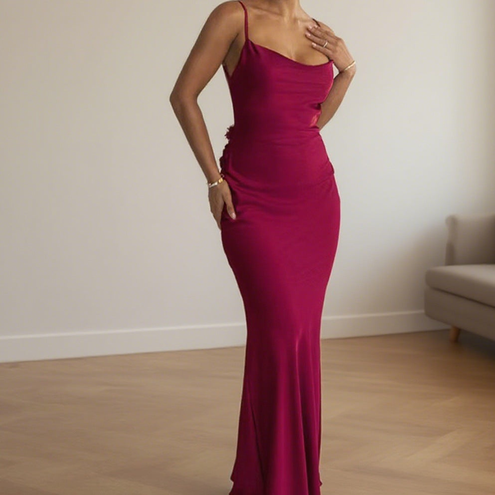 Damen Elegantes und figurbetontes Abendkleid mit schmalen Trägern R&B