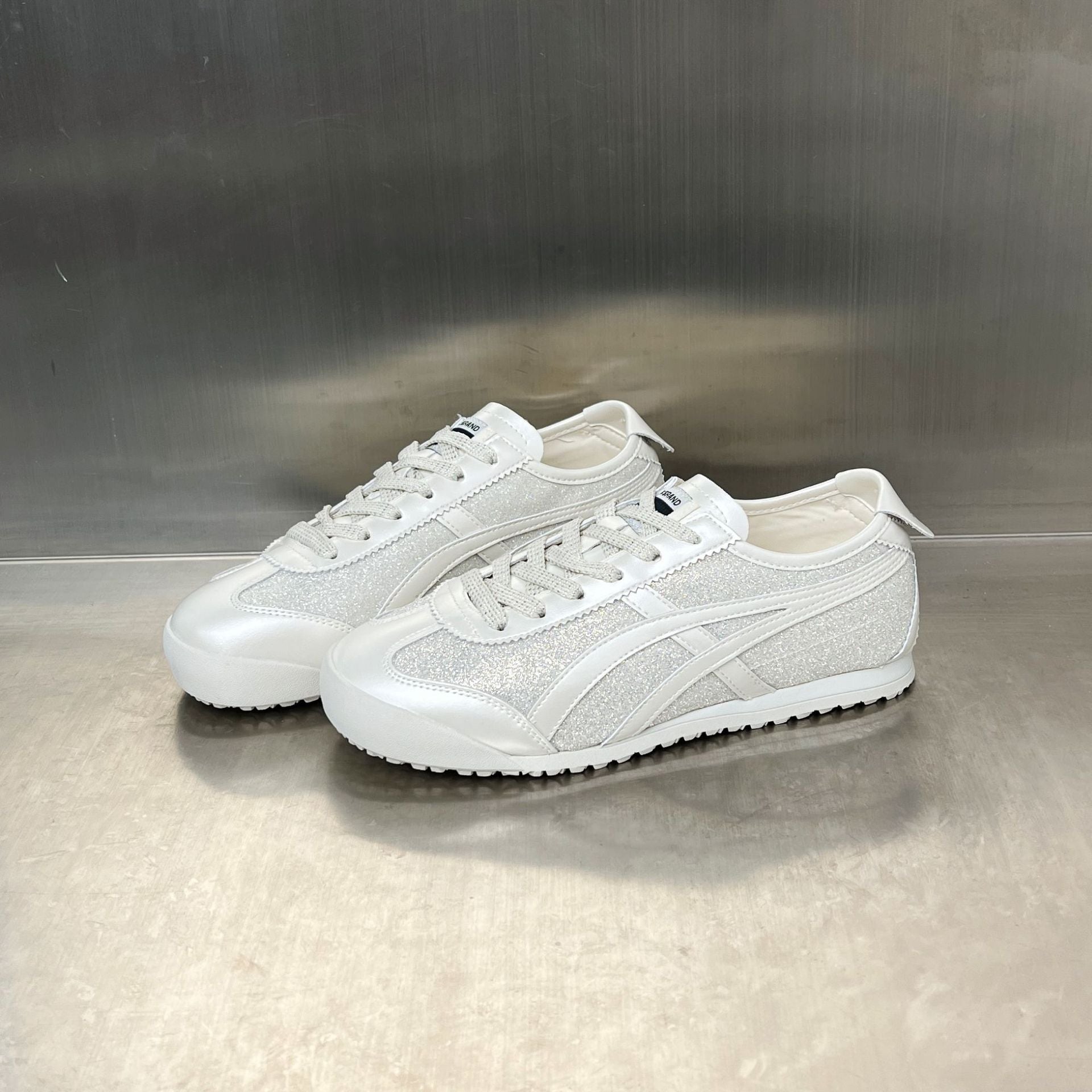 Damen Sportliche Sneakers mit glitzerndem Obermaterial und rutschfester Sohle R&B