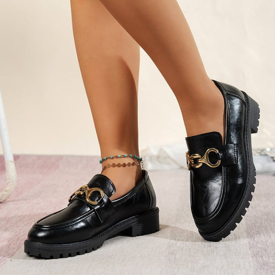 Damen Elegante Mokassins mit modischen Metallakzenten R&B