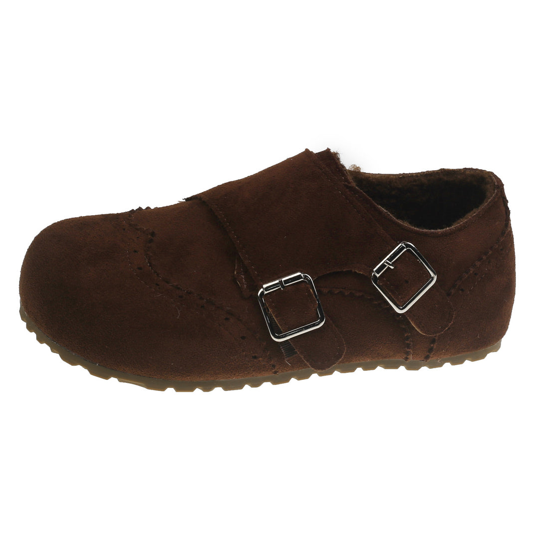 Damen komfortable Clogs aus weichem Wildleder mit modischem Schnallenverschluss R&B