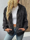 Damen Kuschelige Fleecejacke mit Kapuze R&B