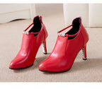 Damen Elegante Ankle Boots mit Metallic-Details R&B