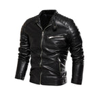 Herren Kunstlederjacke im stylishen Design mit robusten Details R&B