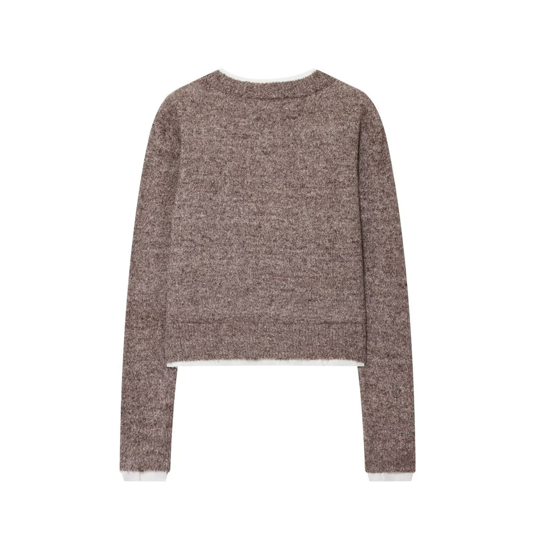 Damen Kurze Strickjacke mit Knopfdetails R&B