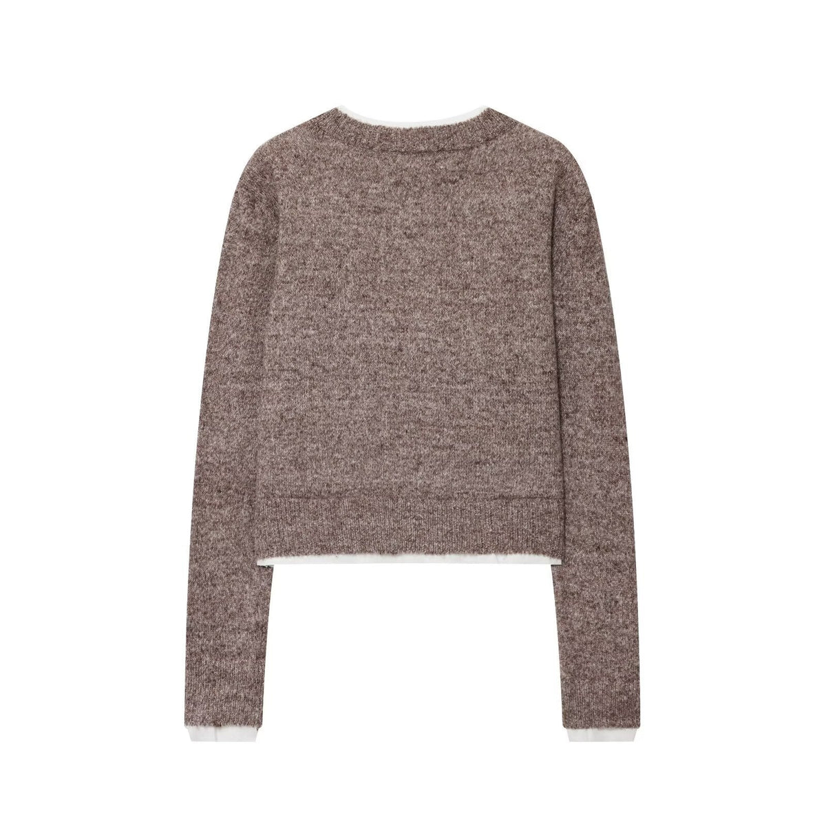 Damen Kurze Strickjacke mit Knopfdetails R&B