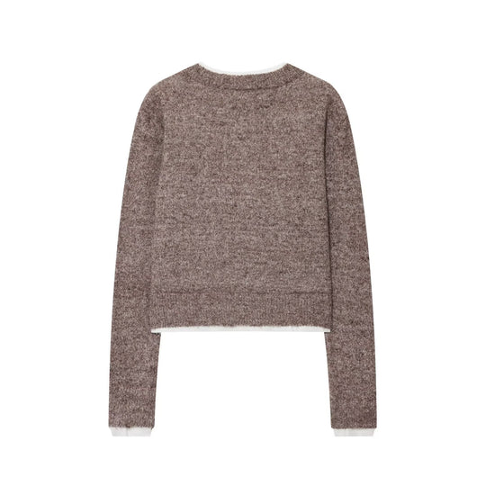 Damen Kurze Strickjacke mit Knopfdetails R&B