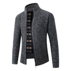 Herren modische Strickjacke mit hohem Kragen und hohem Komfort R&B