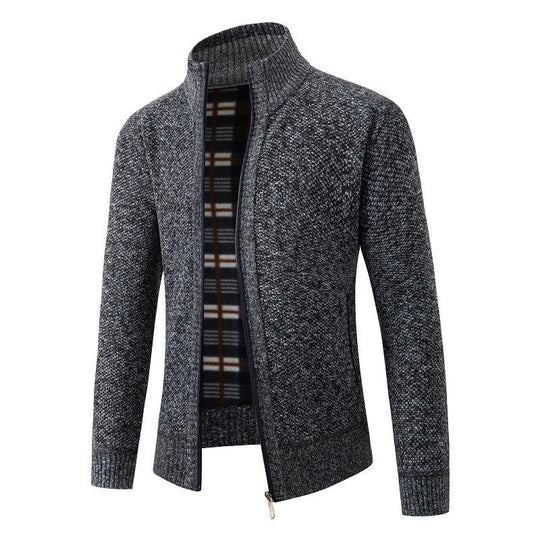 Herren modische Strickjacke mit hohem Kragen und hohem Komfort R&B