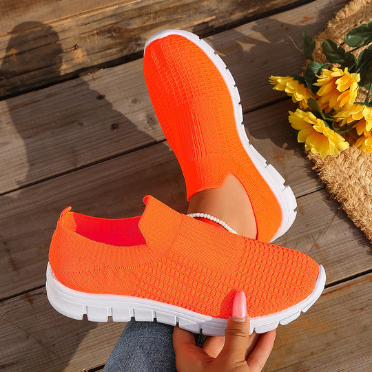 Damen Bequeme Slip-On Sneakers mit atmungsaktivem Obermaterial R&B