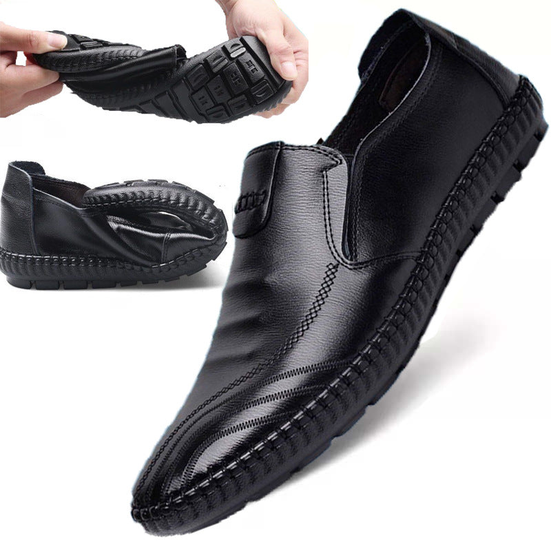 Herren elegante, braune Lederschuhe R&B