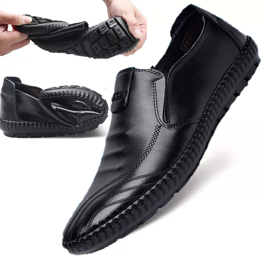 Herren elegante, braune Lederschuhe R&B