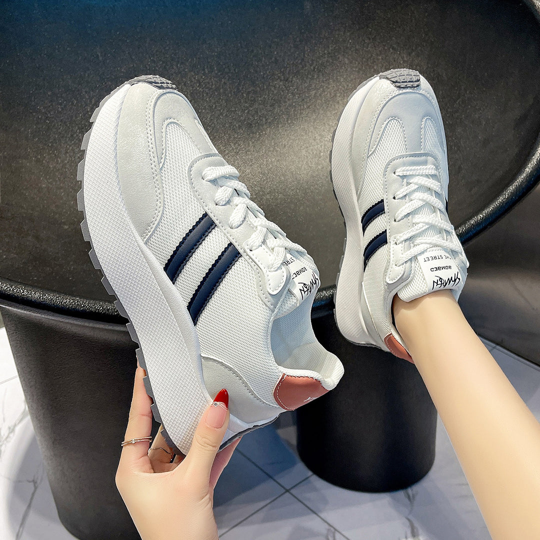 Damen Sportliche Plateausneaker mit atmungsaktiver Mesh-Oberfläche und ergonomischer Dämpfung R&B
