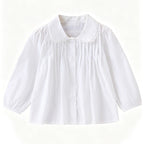 Mädchen Bluse mit Rüschendetails und elegantem Kragen R&B