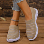 Damen Atmungsaktive Slip-On Sneakers mit elastischem Riemendesign R&B