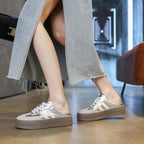 Damen Sportliche Plateauschuhe mit elastischem Einstieg und rutschfester Sohle