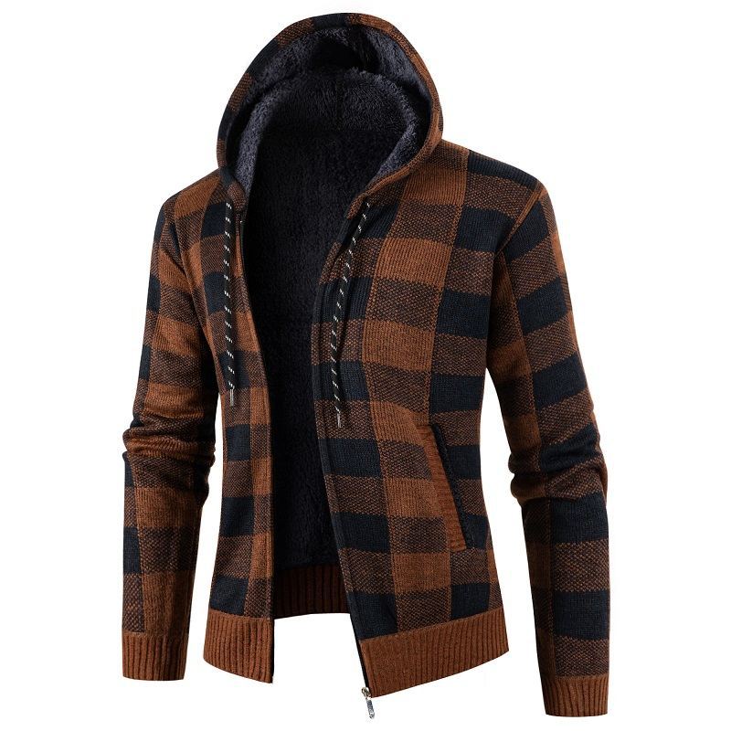Herren modische Kapuzenjacke mit weichem Innenfutter