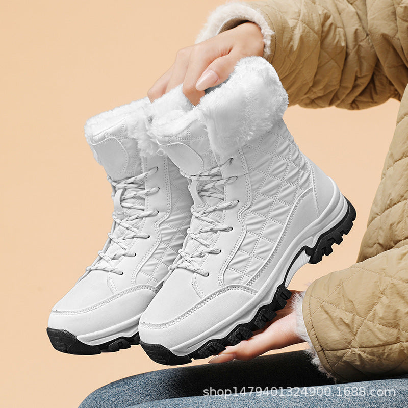Damen Winterwanderschuhe mit warmem Fleece-Futter und rutschfester Sohle R&B