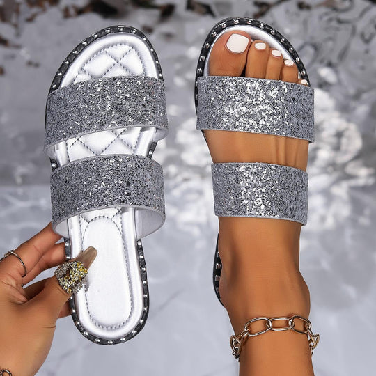 Damen modische Sandalen mit funkelnden Applikationen R&B