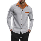 Herren Schicke Langarmhemd R&B