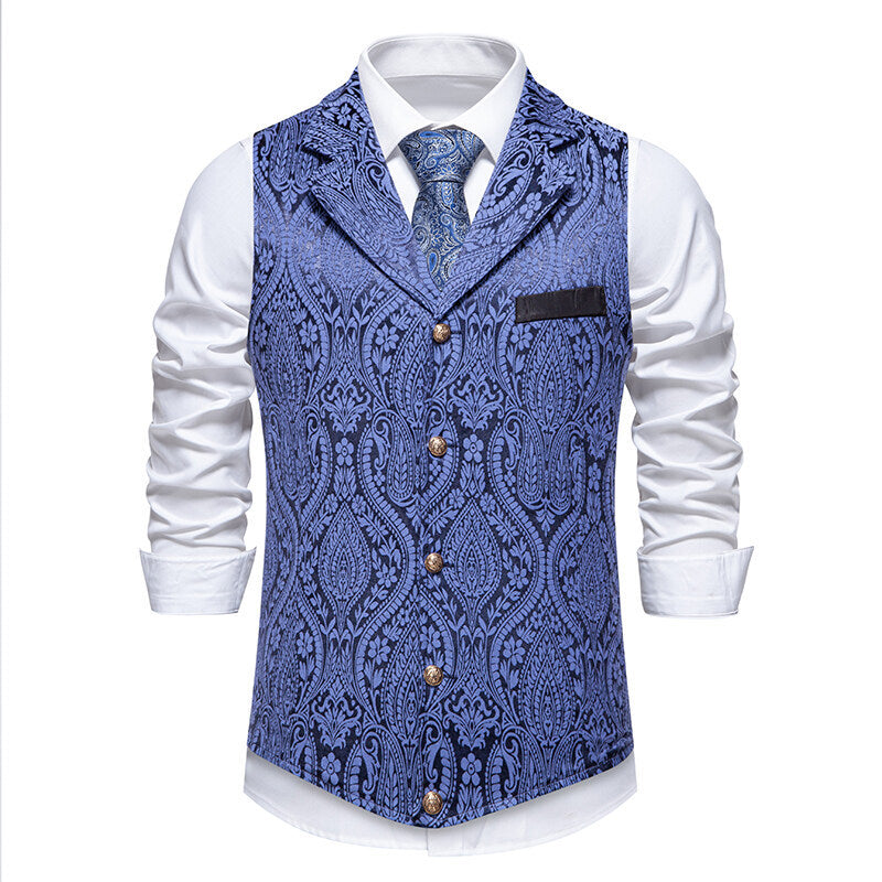 Herren elegante Weste mit kunstvollem Muster