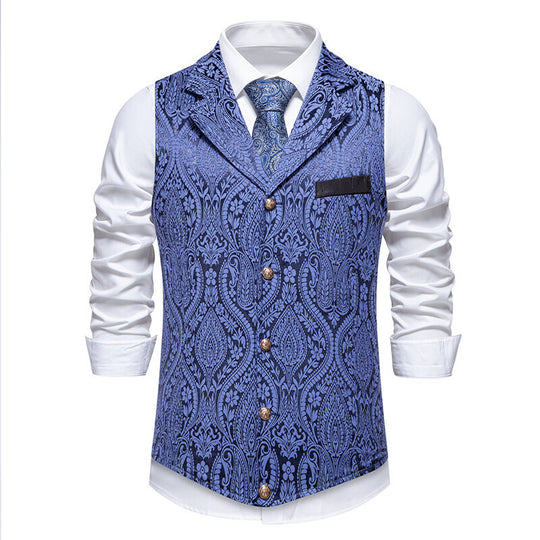 Herren elegante Weste mit kunstvollem Muster R&B
