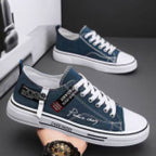 Damen lässige Sneakers aus hochwertigem Denim mit praktischem Reißverschluss R&B