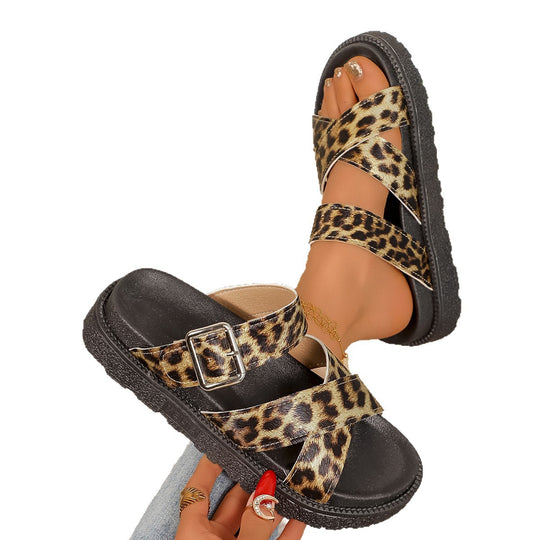 Damen Komfortable Flip-Flop-Sandalen mit modischem Riemendesign und robustem Profil R&B