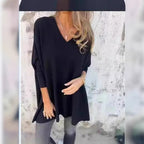 Damen V-Ausschnitt Oversized Pullover R&B