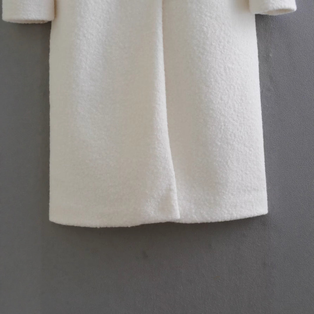 Damen oversize Wollmantel R&B