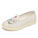 Damen Espadrilles mit floralem Stickdesign und rutschfester Jutesohle