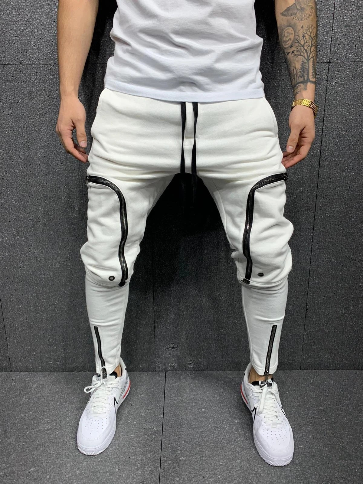 Herren modische Jogginghose mit einzigartigen Reißverschlussdetails