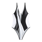 Damen Fashionable Hochschnitt Badeanzug R&B