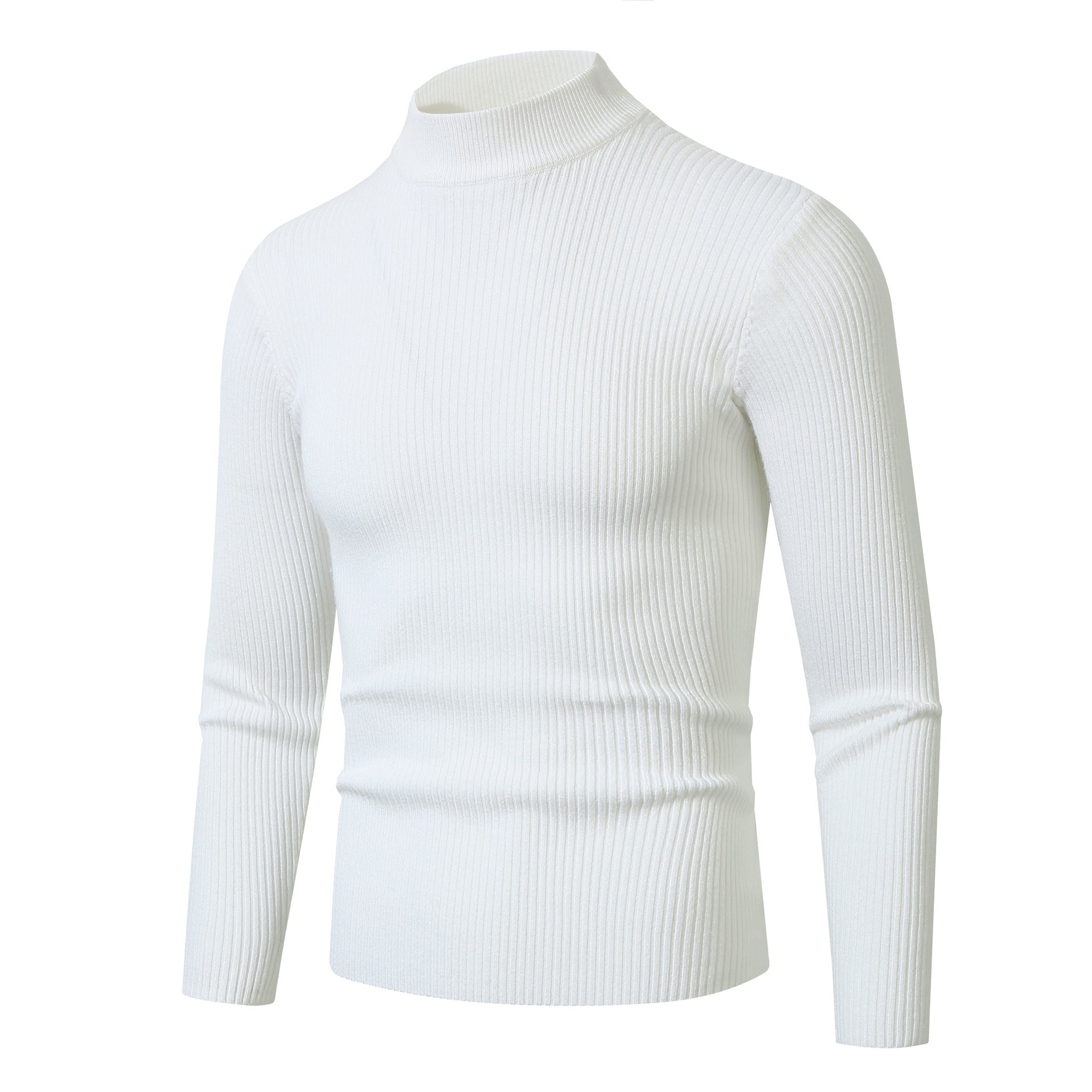 Herren Rollkragenpullover aus feinem Rippstrickmaterial R&B