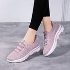 Damen Komfortable Lauf-Sneaker mit atmungsaktivem Strick-Obermaterial