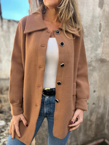 Damen Fleece Jacke mit modernem Kragen R&B