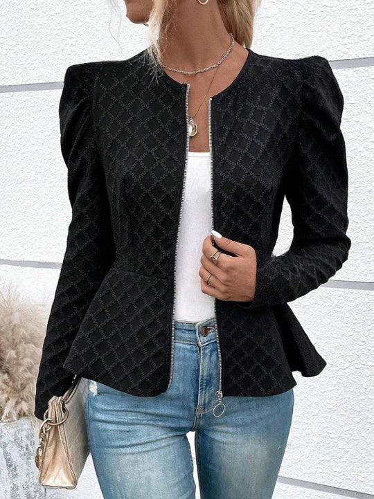 Damen modischer Blazer mit Puffärmeln R&B
