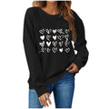 Damen Sweatshirt mit kreativem Herzdesign R&B