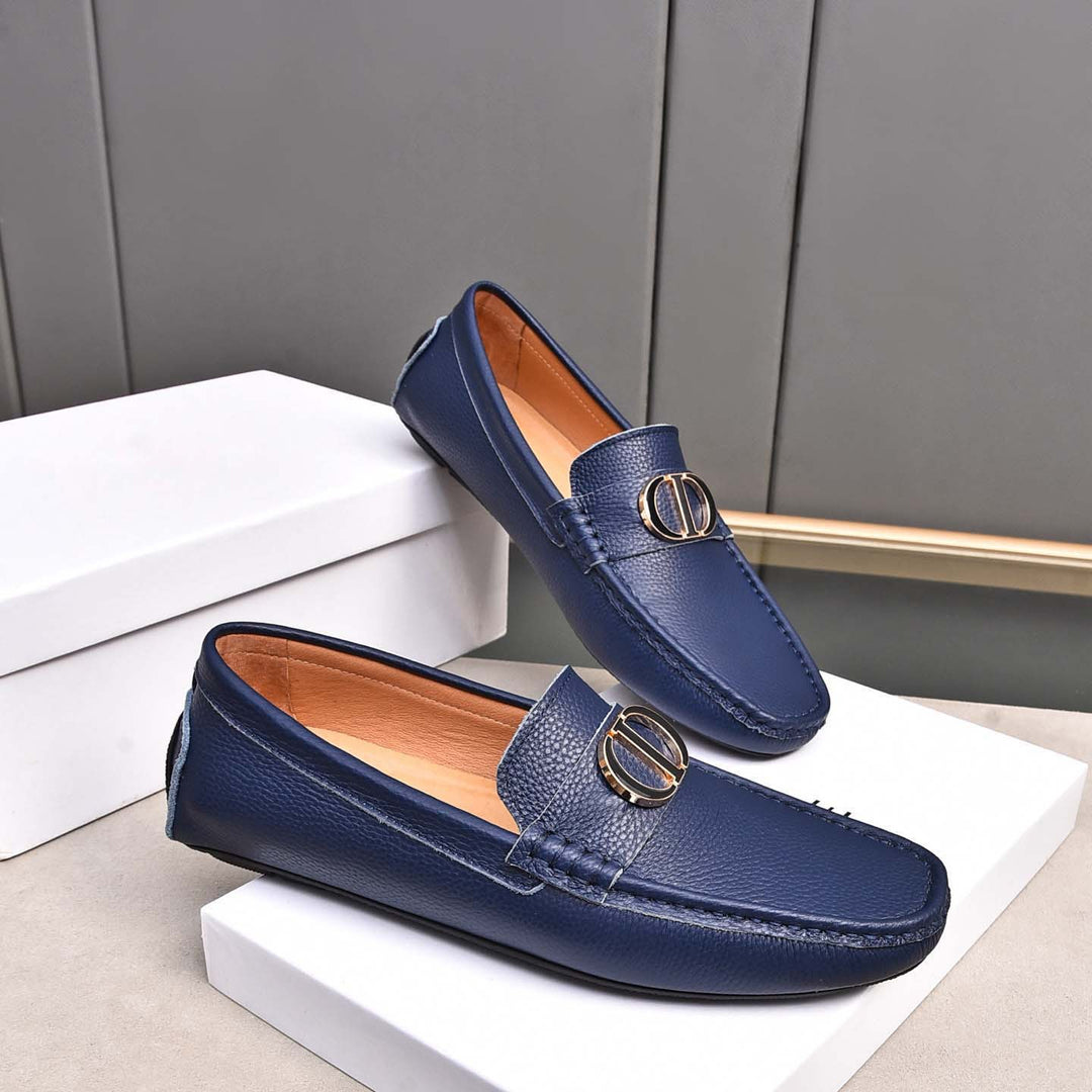 Damen Mokassins aus feinem Leder mit eleganter Applikation R&B