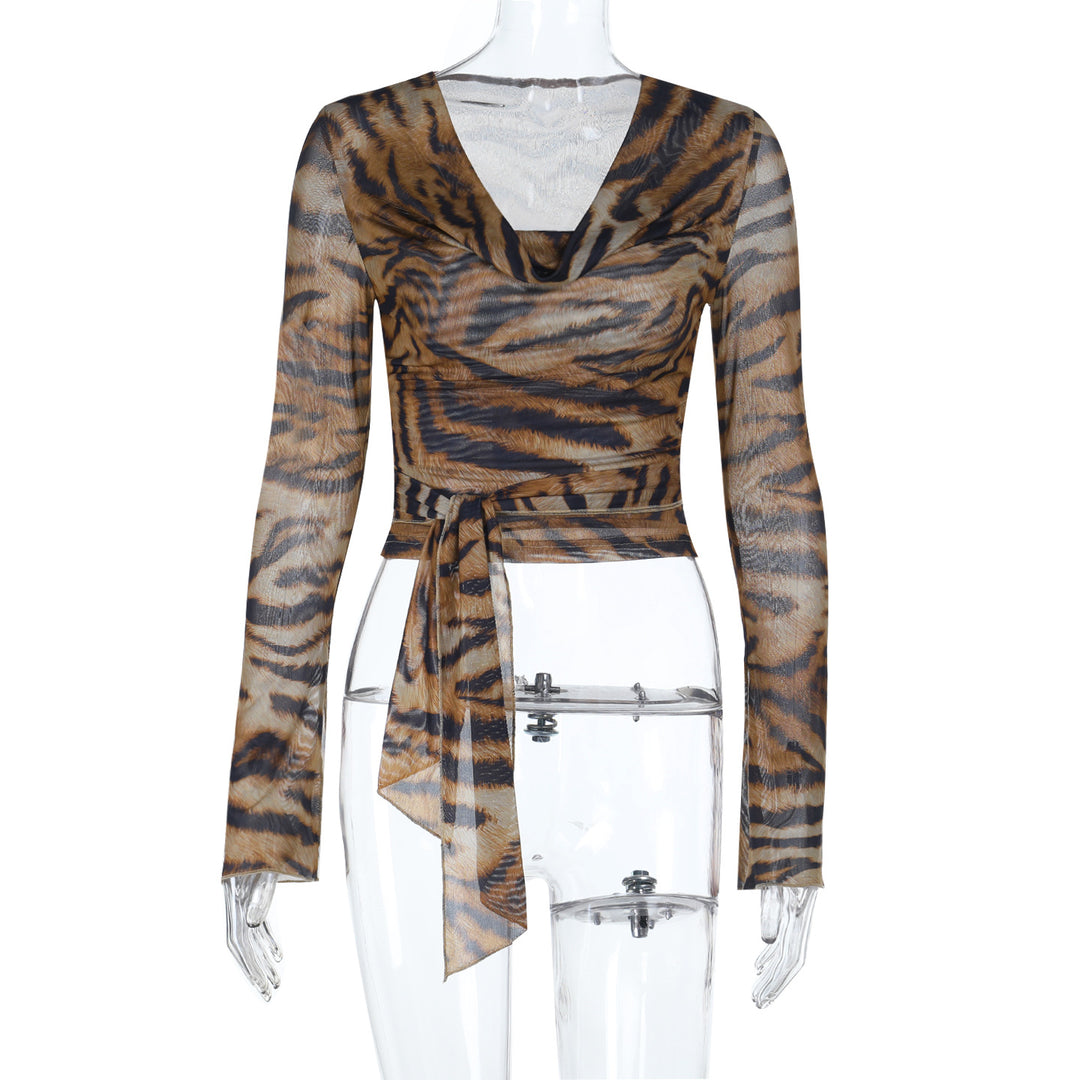 Damen Wickeloberteil mit tiefem V-Ausschnitt und eleganten Rüschendetails R&B
