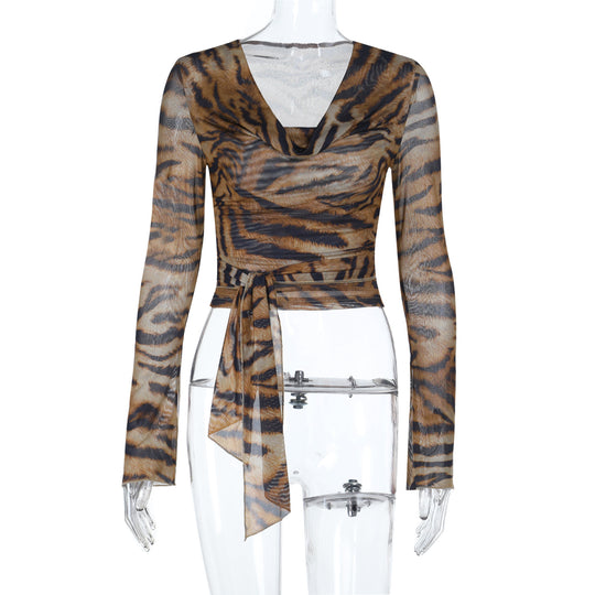 Damen Wickeloberteil mit tiefem V-Ausschnitt und eleganten Rüschendetails R&B