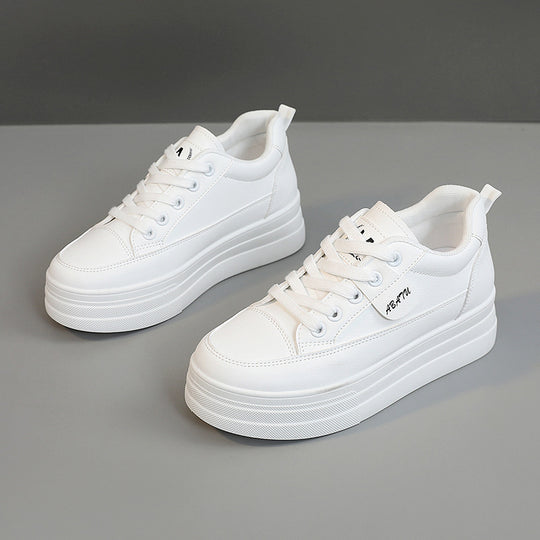 Damen modische Plateau Sneakers mit atmungsaktivem Obermaterial und sportlicher Sohle R&B