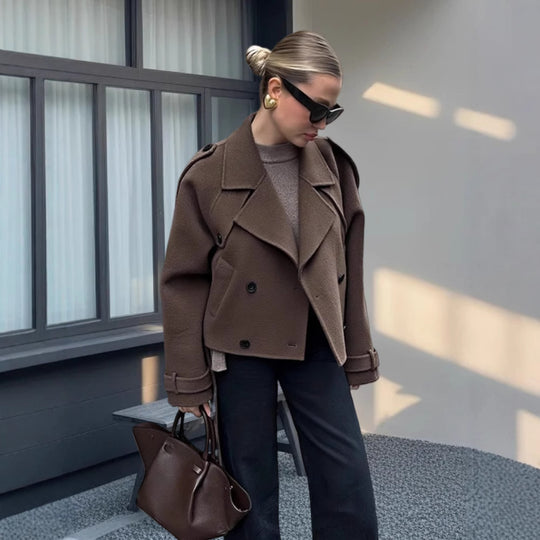 Damen Elegante und lässige Wolljacke R&B